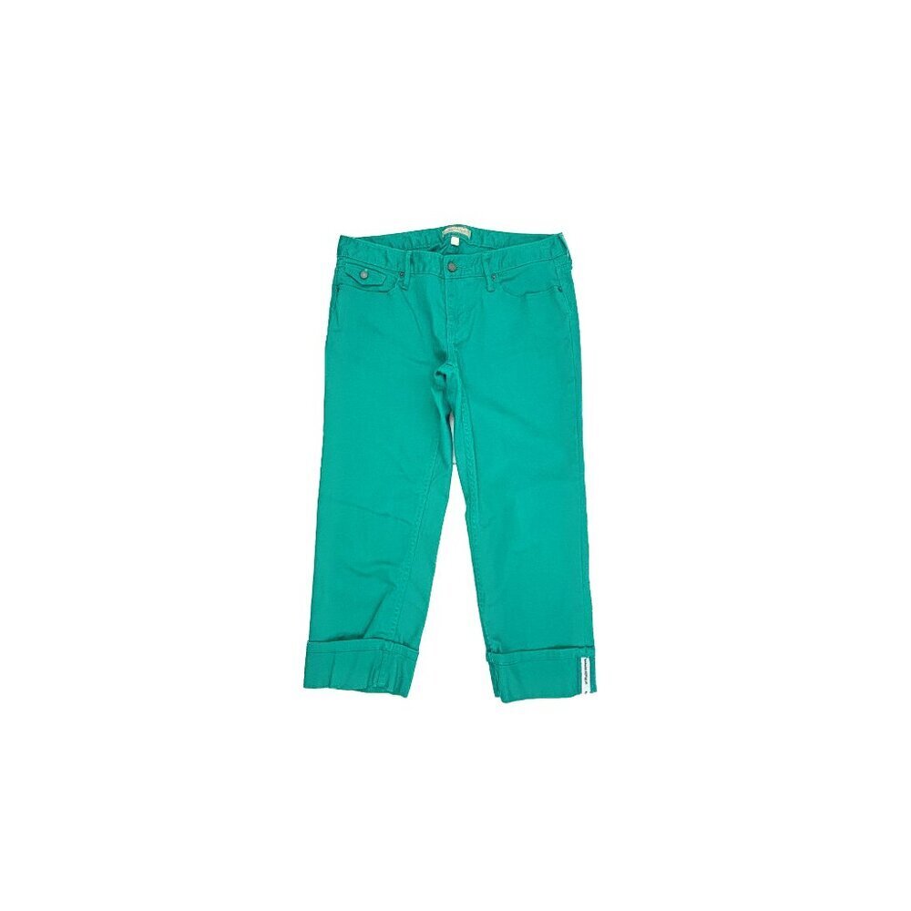 Banana Republic Cuffed Capri Women's size‎ 10 Teal Denim Jeans